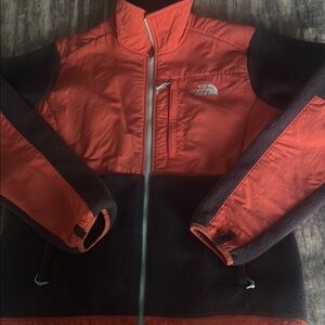 The North Face orange  and Black Jacket size large
